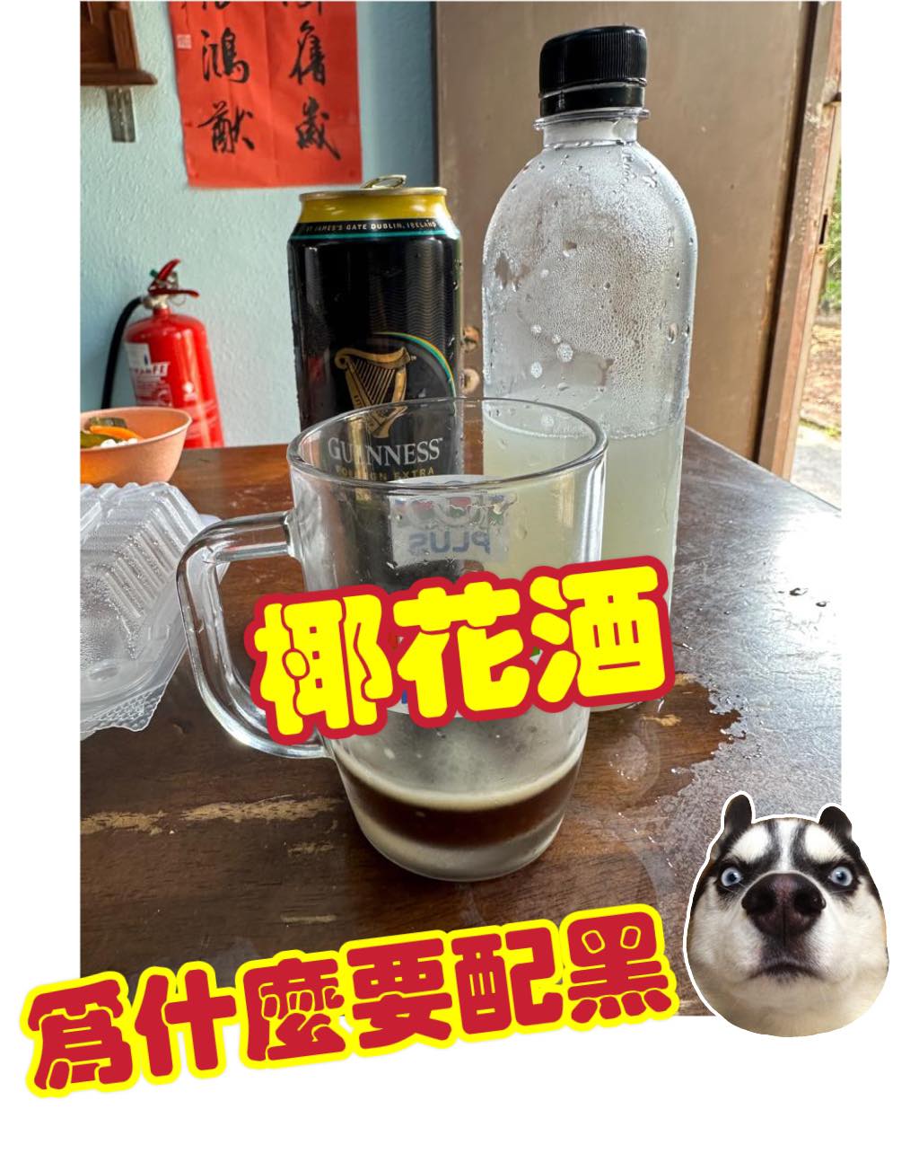 椰花酒配黑狗